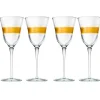 Abruzzo Gold Banded Wine Glass, Set of 4
