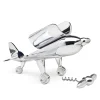 Airplane Wine Bottle Holder with Corkscrew