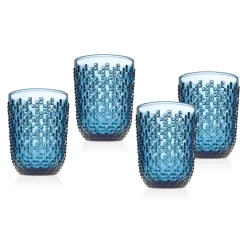 Alba Blue Double Old Fashion, Set of 4