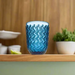 Alba Blue Double Old Fashion, Set of 4