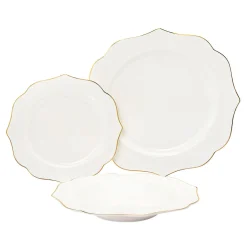 Arendale Porcelain 12 Piece Dinnerware Set, Service For 4