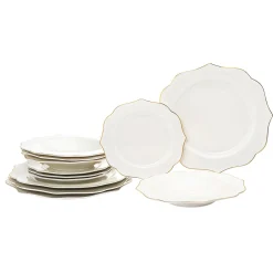 Arendale Porcelain 12 Piece Dinnerware Set, Service For 4