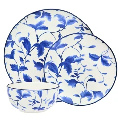 Arleigh Porcelain 12 Piece Dinnerware Set, Service For 4