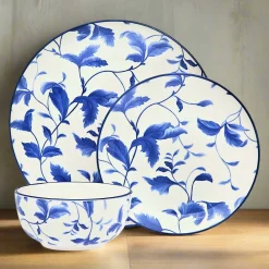 Arleigh Porcelain 12 Piece Dinnerware Set, Service For 4