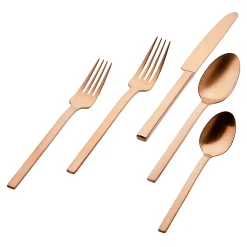 Atlas Matte Copper 18/0 Stainless Steel 20 Piece Flatware Set, Service For 4