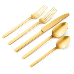 Atlas Matte Gold 18/0 Stainless Steel 20 Piece Flatware Set, Service For 4