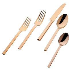Atlas Mirrored Copper 18/0 Stainless Steel 20 Piece Flatware Set, Service For 4