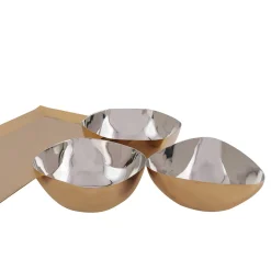 Auburn Gold Serving Tray & Appetizer Bowls