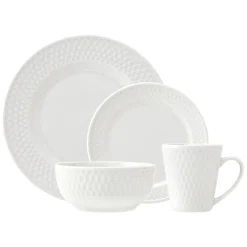 Avea Porcelain 16 Piece Dinnerware Set, Service for 4