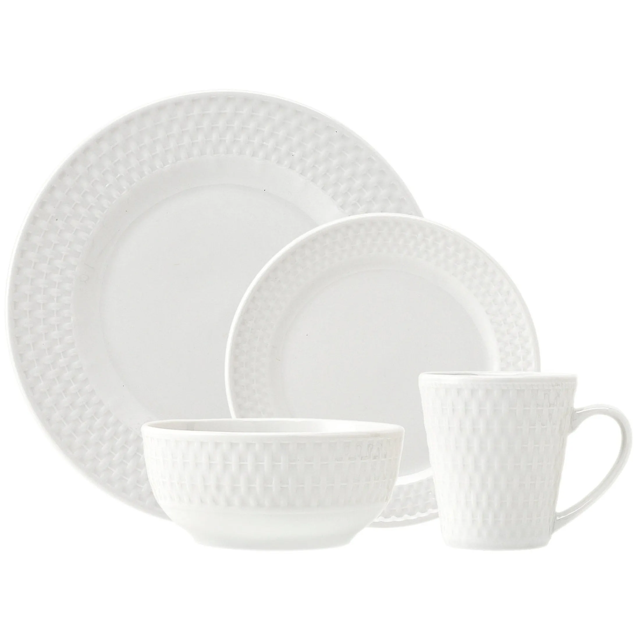 Avea Porcelain 16 Piece Dinnerware Set, Service for 4