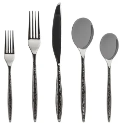Avellino Graphite 18/10 Stainless Steel 20 Piece Flatware Set, Service For 4