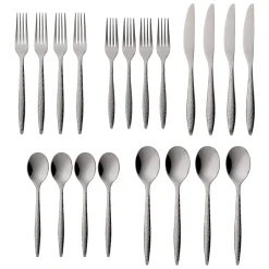 Avellino Graphite 18/10 Stainless Steel 20 Piece Flatware Set, Service For 4