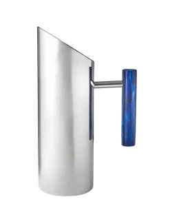 Azure Blue Resin & Stainless Steel Pitcher