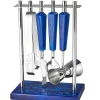 Azure Blue Resin & Stainless Steel 5 Piece Bar Tool Set