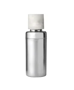Azure Matte White Resin & Stainless Steel Cocktail Shaker