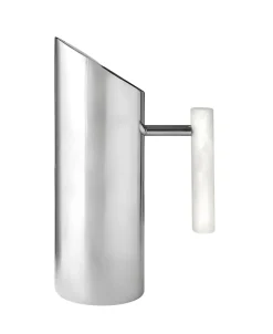 Azure Matte White Resin & Stainless Steel Pitcher