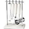 Azure Matte White Resin & Stainless Steel 5 Piece Bar Tool Set