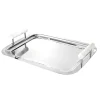 Azure Matte White Resin & Stainless Steel Tray