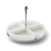Azure Matte White Sectional Serveware Stand