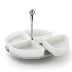 Azure Matte White Sectional Serveware Stand