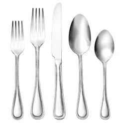 Bead Mirrored 18/0 Stainless Steel 20 Piece Flatware Set, Service For 4