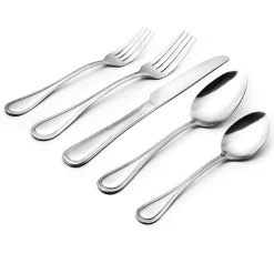 Bead Mirrored 18/0 Stainless Steel 20 Piece Flatware Set, Service For 4