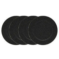Black Bling Charger Plate, Set of 4