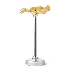 Blossom Platinum & Gold Tapered Candle Holder 18.5"