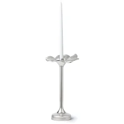 Blossom Platinum Tapered Candle Holder 13"