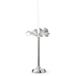 Blossom Platinum Tapered Candle Holder 15.75"