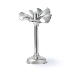 Blossom Platinum Tapered Candle Holder 10"