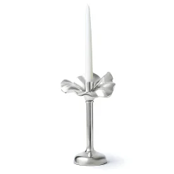 Blossom Platinum Tapered Candle Holder 10"