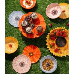 Blue Poppy Flower Cereal Bowl