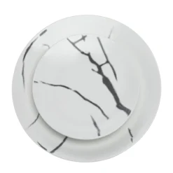 Boulon Black Porcelain 12 Piece Dinnerware Set, Service For 4