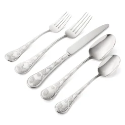Butterfly Sandblasted 18/10 Stainless Steel 20 Piece Flatware Set, Service For 4