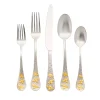 Buzz 24kt Gold Plated 18/10 Stainless Steel 20 Piece Flatware Set, Service For 4