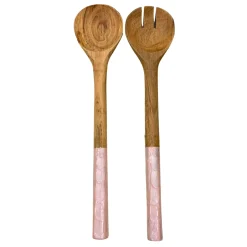 Capri Pink Salad Server Set