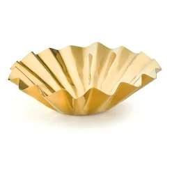 Cerro Gold Round Serving Bowl