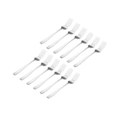 Chisel Matte 18/0 Stainless Steel Salad Fork, Set of 12
