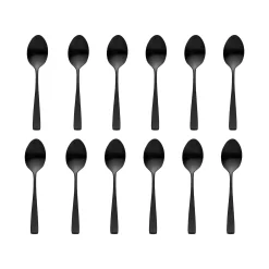 Chisel Matte Black 18/0 Stainless Steel Tablespoon, Set of 12