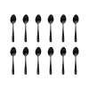 Chisel Matte Black 18/0 Stainless Steel Teaspoon, Set of 12