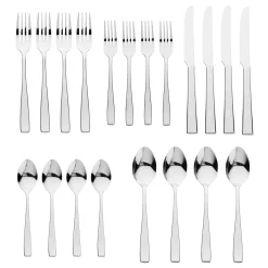 Chisel Mirrored 18/0 Stainless Steel 20 Piece Flatware Set, Service For 4