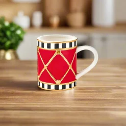 Christmas Checkered Drum Mug