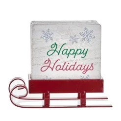 Christmas Sleigh Coaster Set