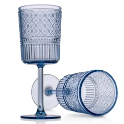 Claro Acrylic Blue Goblet, Set of 4