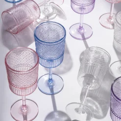 Claro Acrylic Blue Goblet, Set of 4