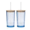 Claro Acrylic Blue Travel Tumbler, Set of 2