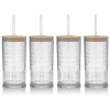 Claro Acrylic Clear Travel Tumbler, Set of 4