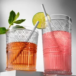 Claro Acrylic Double Old Fashion, Set of 4