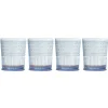 Claro Blue Acrylic Double Old Fashion, Set of 4